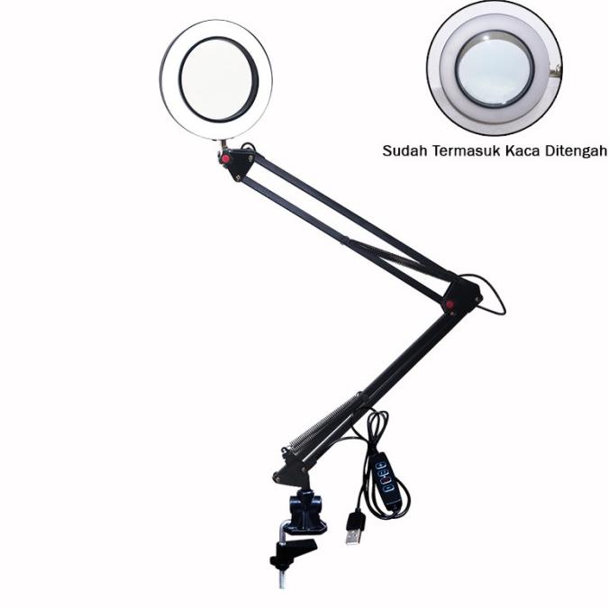 

best produk] EELIC ELC-J051 Lampu meja led usb dilengkapi dengan kaca pembesar mult