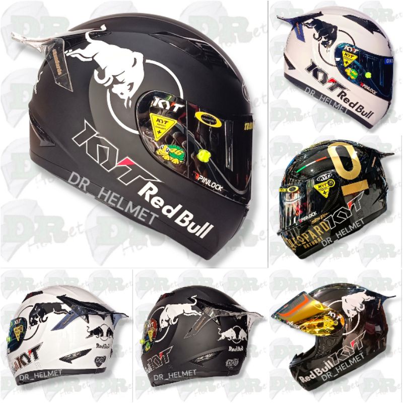 HELM KYT R10 REDBUL LEOPARD PAKET GANTENG