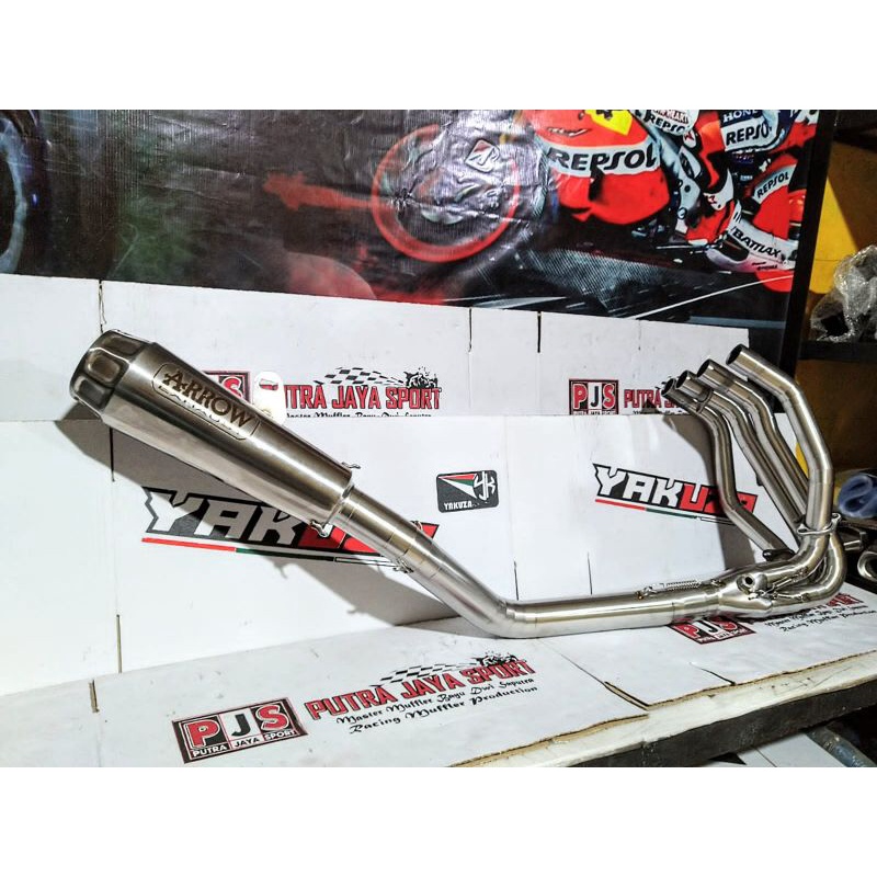 knalpot full system arrow titan for zx25r New/old pnp