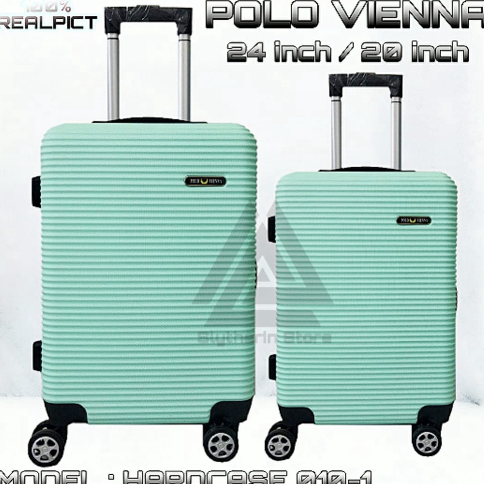 Chekout.. promo koper set ukuran 20inch 24inch beli 1 dapat 2 koper polo original polo vienna tidak 