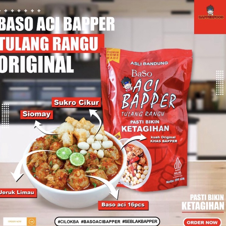 

PALING AMPUH✌️>>> (READY STOCK) BASO ACI BAPPER TULANG RANGU ORIGINAL BAKSO BAPER BOCI HALAL FROZEN FOOD PREMIUM MURAH