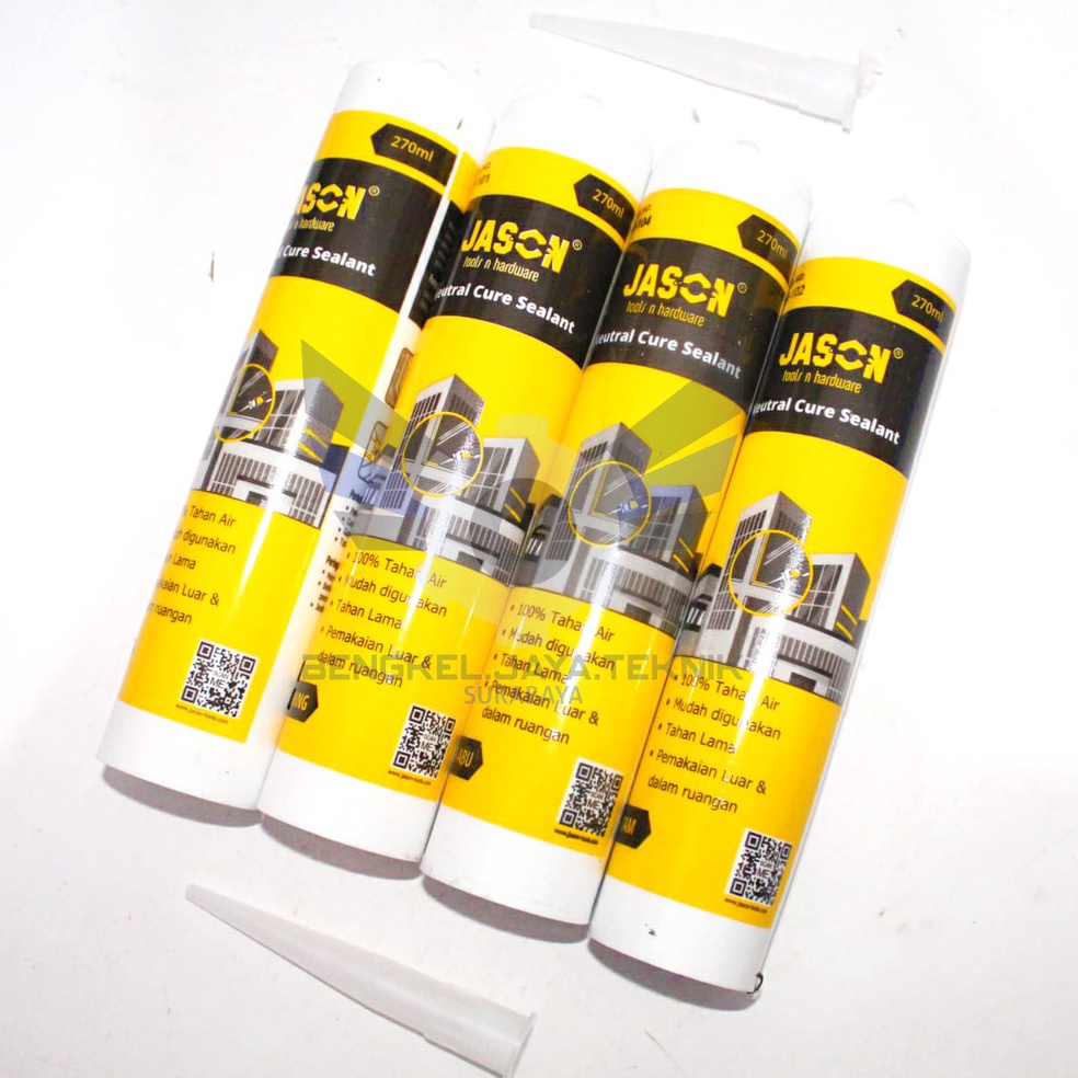 

Terlaris.. Lem Silicone NETRAL 270ml / Lem Silikon / Lem Sealant / Lem Kaca Tahan Air JASON IQ0