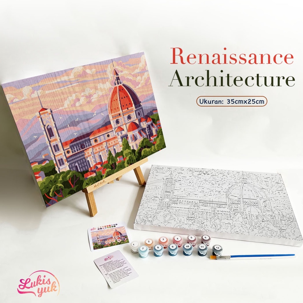 

Promo.. Renaissance Architecture - Paint by Numbers Kit- Painting Kit - 35x25cm - by LukisYuk | | paint by number | painting by number | Kanvas Lukis | Hampers Lebaran | Set Alat Lukis | alat menggambar | Bartega | Sanjunipero | by Painters | Paintinc | E