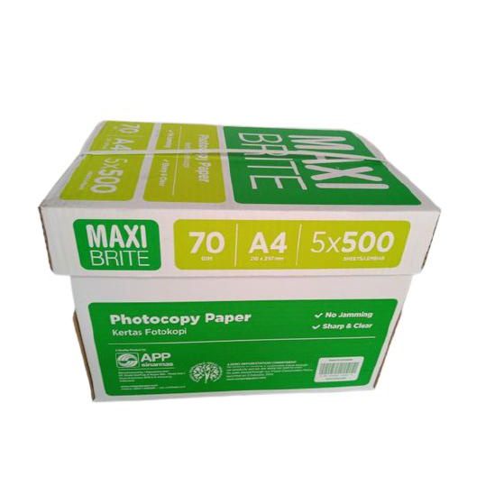 

HVS MURAH GROSIR / 70GR A4 MAXI BRITE 5 RIM / DUS