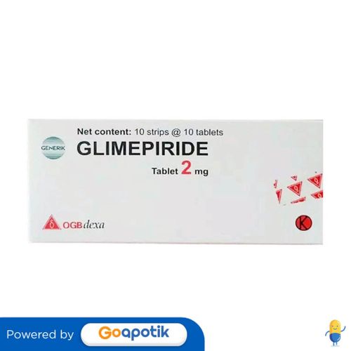 GLIMEPIRIDE OGB DEXA MEDICA 2 MG BOX 100 TABLET