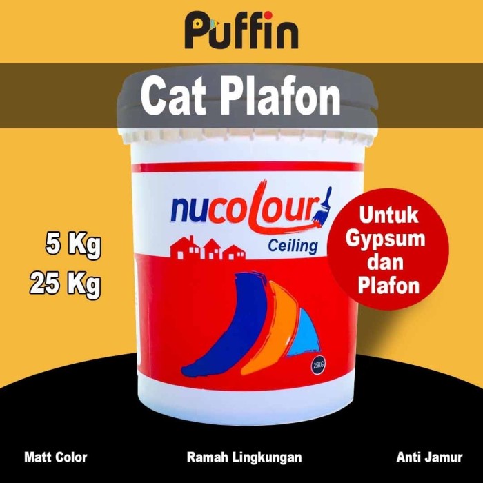 Best Seller Cat Plafon Nucolour Ceiling 5 Kg - Cat Gipsum Putih