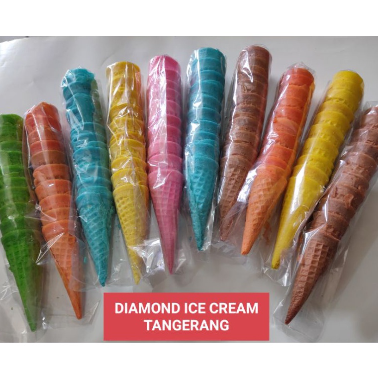 

Terlaku... 5 pack (50 pcs)Cone ICE Cream warna-warni