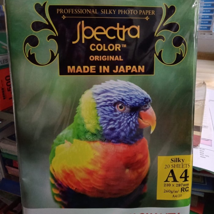 

Terlaris Kertas Foto Spectra Silky A4 260 Gram Isi 20 Lembar 210X297 Mm