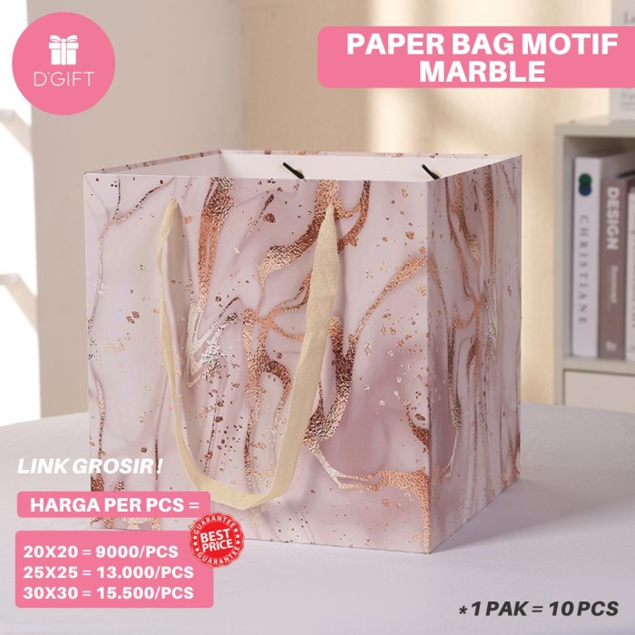 GROSIR-10PC PAPERBAG BESAR MOTIF TAS KERTAS DUS NASI KUE JUMBO HAMPERS