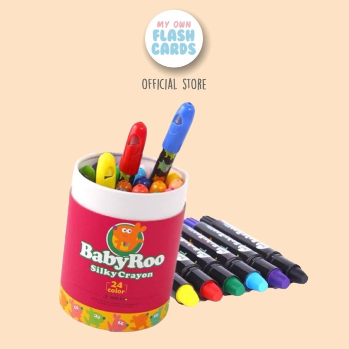 

Best Seller Joan Miro 24Pcs Babyroo Silky Crayon Kids Anak Body Face Painting