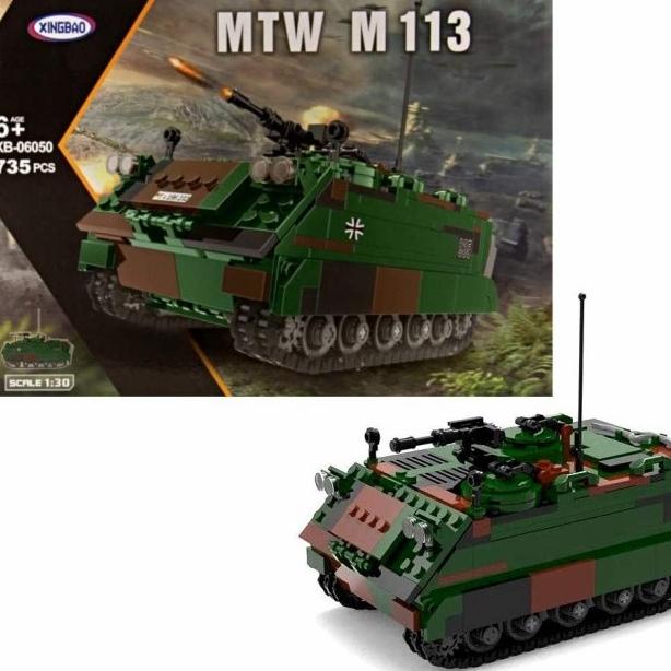 LEGO XINGBAO BRICKS XB-06050 kendaraan Military Tank Tempur
