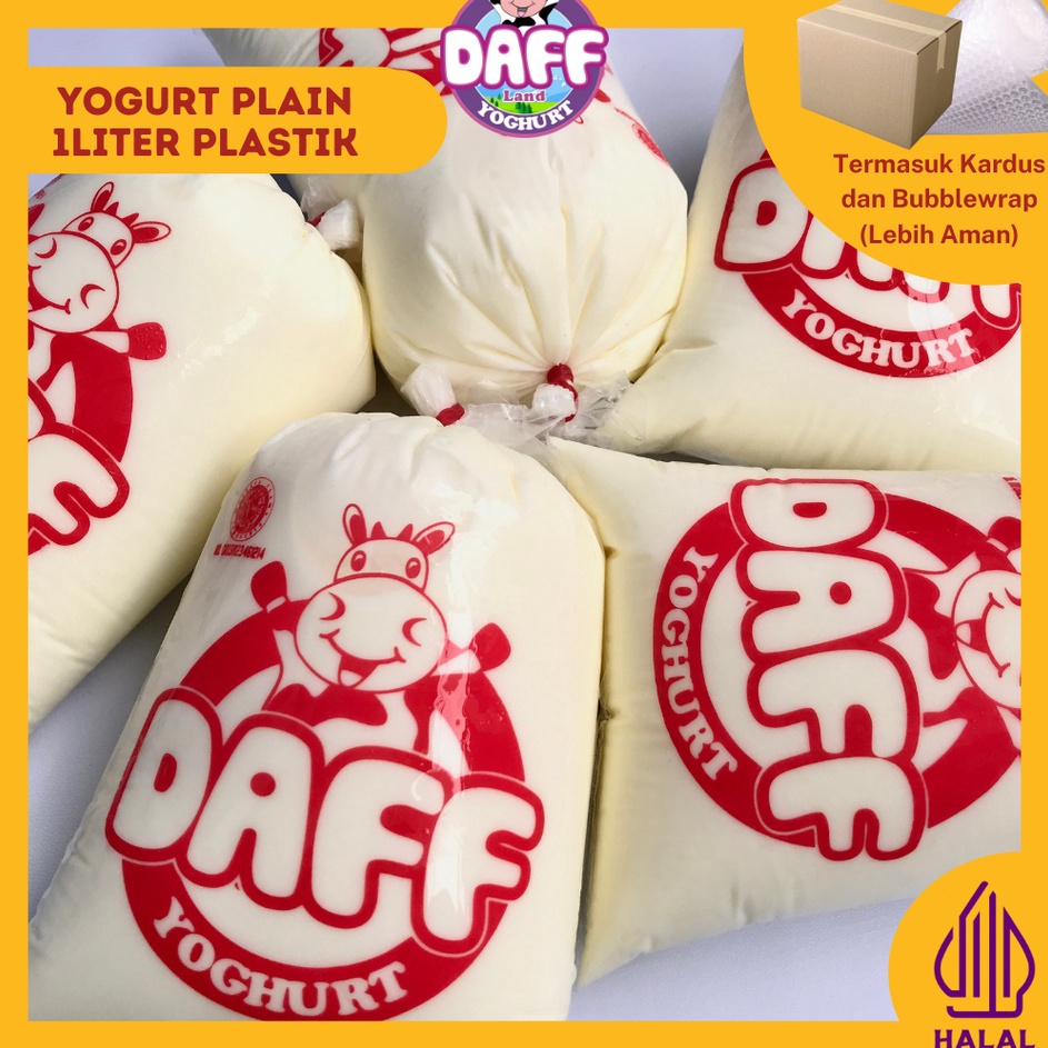 

【murah】 (BPOM) YOGURT PLAIN LOW FAT KENTAL 1 LITER | YOGURT THICK | DAFF YOGHURT