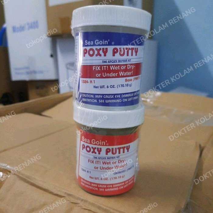 

Aurealiamall Lem Sea Goin Poxy Putty Kemasan 170Gram Lem Keramik Dalam Air