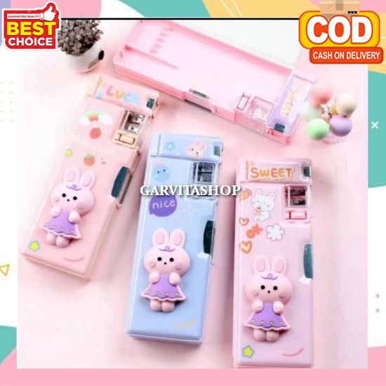 Dusgrib Tempat Pensil Cewek Karakter Kotak Pensil Anak Perempuan Korean Style Dusgrip Kalkulator Ter