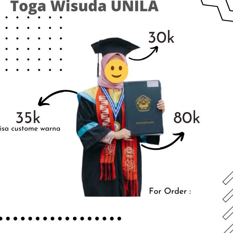 ✨COD✨ [READY] Toga Wisuda Universitas Lampung UNILA/ Jubah Wisuda UNILA grosir