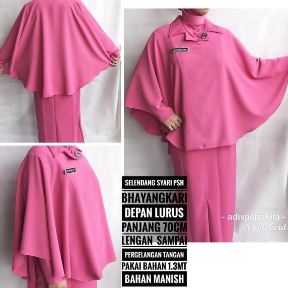 SELENDANG SYARI PSH BHAYANGKARI INSTAN BAHAN MANNISH 63CM