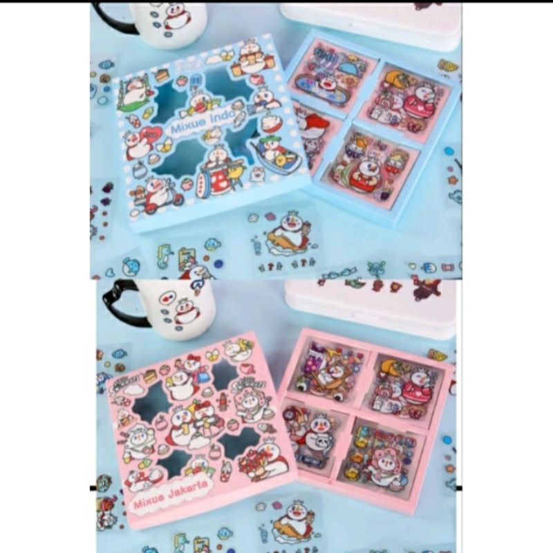 

100 Lembar Sticker Mixue/ Sticker Mixue Lucu