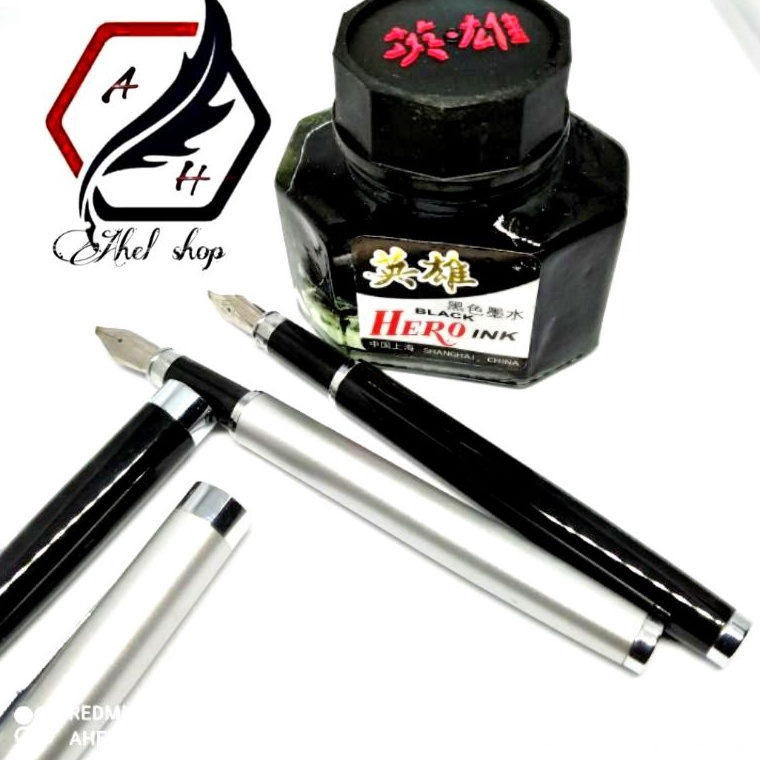 

Kekinian.. Pulpen penulisan ijazah raport sekolah Fountain pen Kalam kaligrafi 1,5Mm tinta isi ulang hero satu set 61
