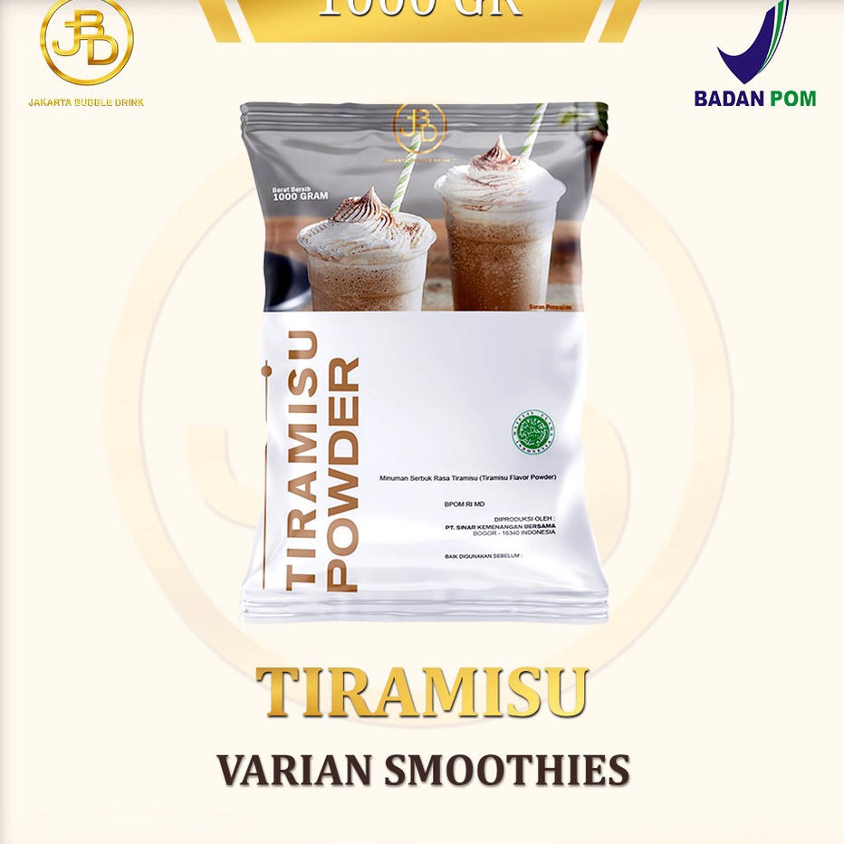 

Bubuk Minuman Premium TIRAMISU -Jakarta Bubble Drink | BPOM&HALAL ✔