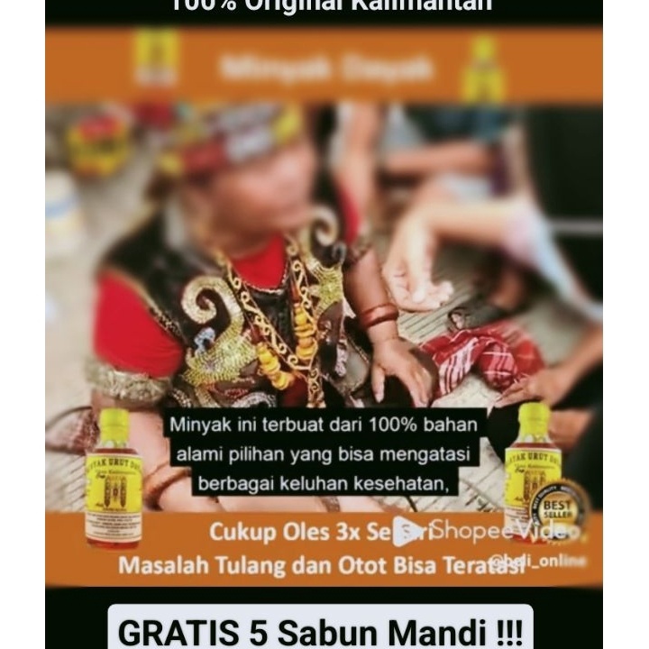 

Terbaru ORIGINAL Minyak urut Dayak - membantu mengobati penyakit strok,rheumatik KWALITAS TERJAMIN ✔