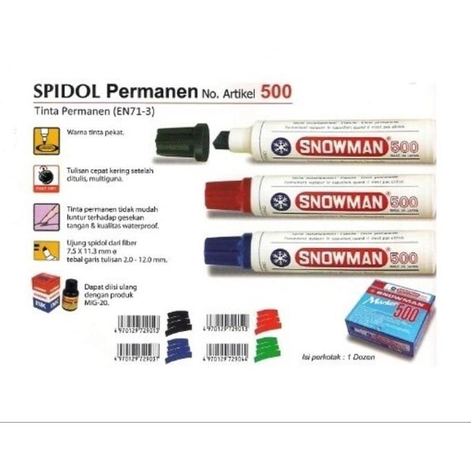 

Spidol Permanen Snowman Jumbo 500