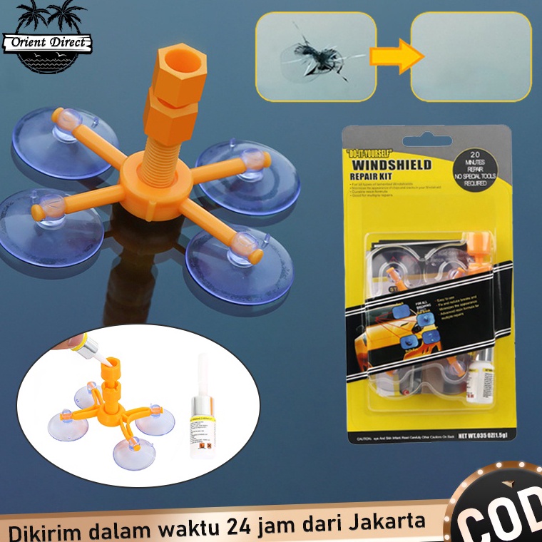 Terbaru.. Lem Kaca Mobil Retak Wiendshield Car Crack Glass Repair Kit Lem Kacamata Retak