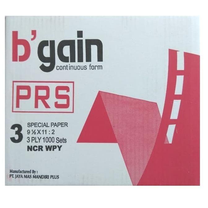 

CONTINUOUS FORM 9,5X11:2 PRS BGAIN 3 PLY 1000 SETS