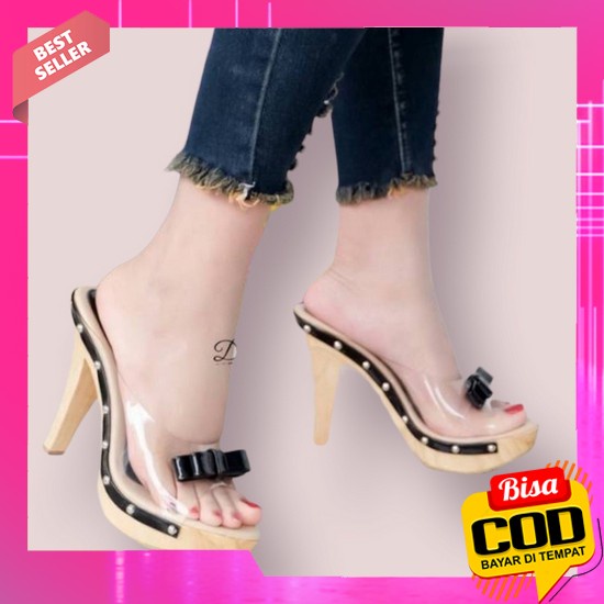 High Heels Wanita Kondangan Heel Cewek Remaja Korea Hels Pesta Dewasa  Sandal Heels Wanita Pita Mik