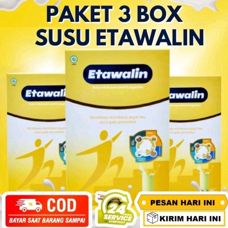 

❤[PROMO MURAH!!!]❤ PAKET 3 BOX SUSU ETAWALIN - Paket Sembuh Susu Sendi Atasi Radang Sendi Nyeri Tulang Cegah Osteoporosis Osteoartritis Pen