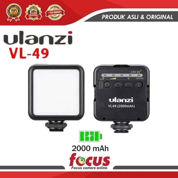 Terlaris Ulanzi Vl-49 Vl 49 Vl49 Lampu Led Mini Video Light Rechargeable