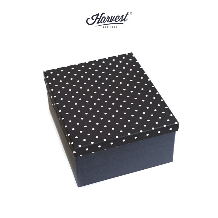 

Terlaris Kotak Kado / Box Motif Harvest Glam Vibes - Black Mono