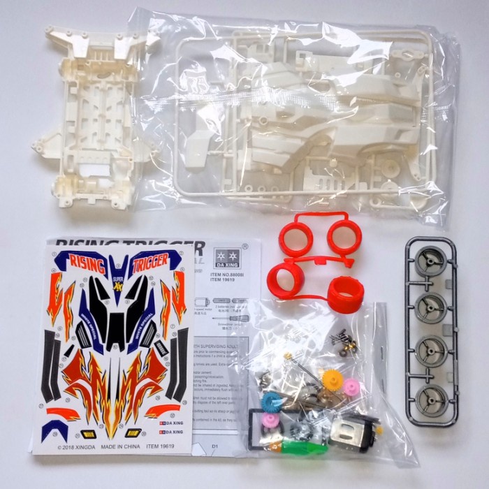 DISKON SPESIAL TAMIYA MINI 4WD MERK DAXING RISING TRIGGER WHITE SPECIAL TERMURAH