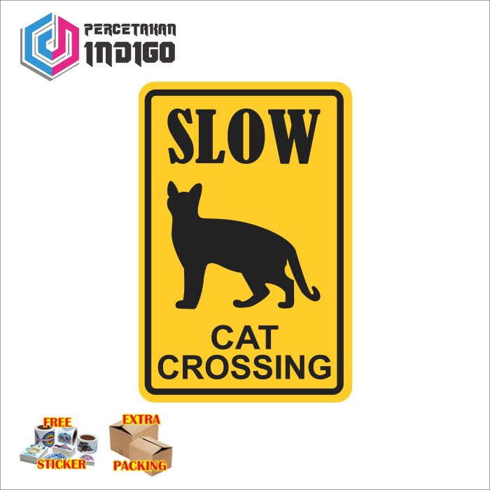

Terlaris Plat Alumunium Rambu Rambu Slow Cat Crossing