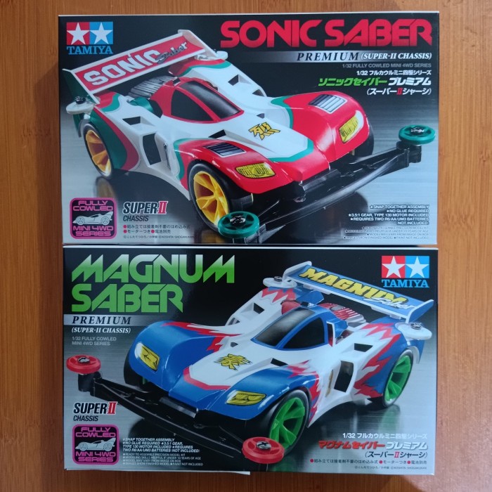 Terbaru Paket Tamiya Sonic Saber & Magnum Saber Super Ii Chassis Original