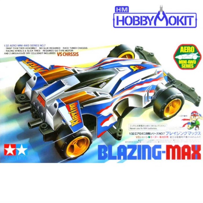 MUST HAVE TAMIYA 19607 MINI 4WD BLAZING-MAX VS CHASSIS 1/32 TERBARU