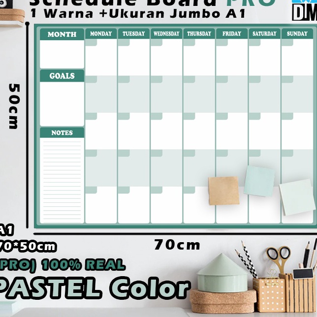 

Terbaru Schedule Board PRO THE REAL PASTEL COLOR Papan Tulis Jumbo A1 70x50cm Profesional