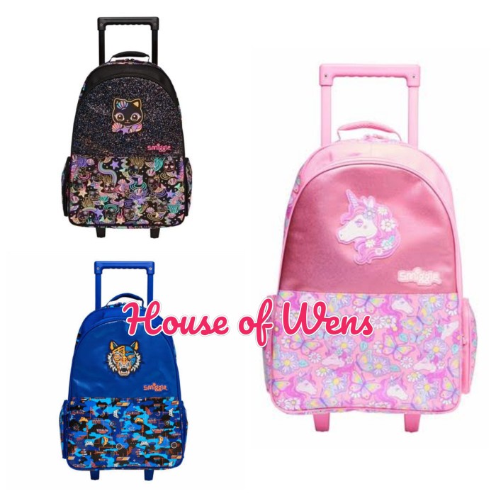 SMIGGLE HEY LIGHT UP TROLLEY BACKPACK - TAS TROLLEY ANAK SD ORIGINAL new