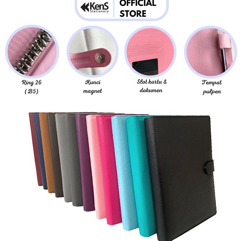 

4.4 HARGA GROSIR Binder Polos Ekslusif B5 Ring 26 Agenda B5 26 Ring Binder Organizer B5
