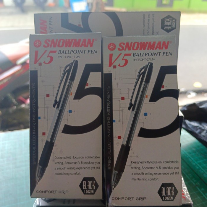 

Terlaris Pen / Pulpen Snowman V5 0.7Mm