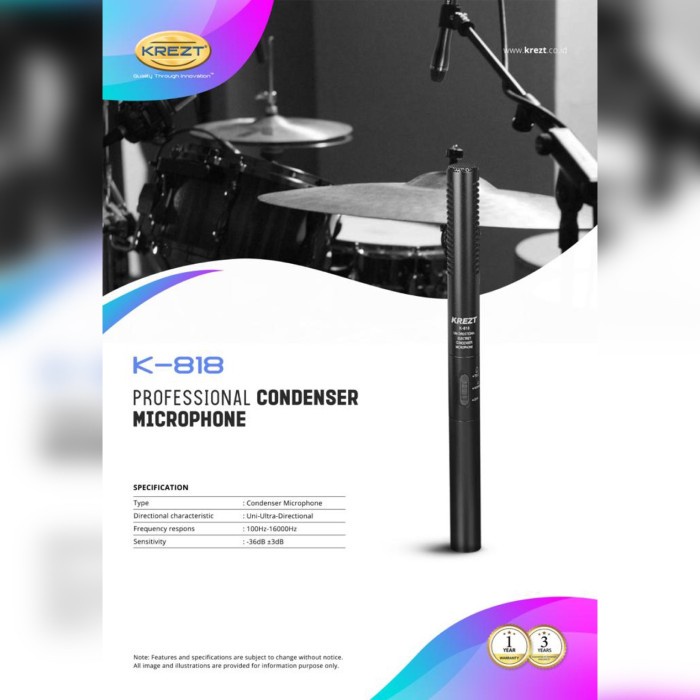 TERMURAH Condenser microphone mic Krezt K-818 K818 Profesiossional