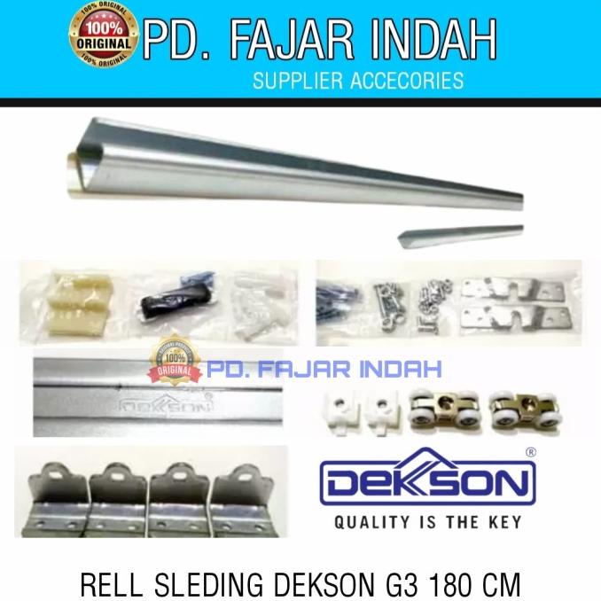 Rel Pintu Sleding Dekson Deluxe G3 180Cm Rel Pintu Geser 1Set Complete
