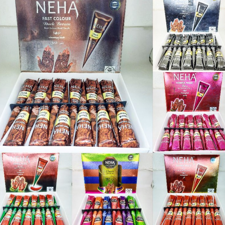 

Sale NEHA isi 12pcs HENNA PASTE COLOUR BPOM