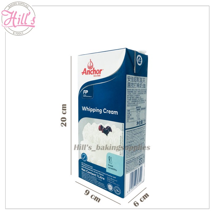 

Anchor Whipping Cream 1 Liter / Whip Cream 1 L / Dairy Whipcream