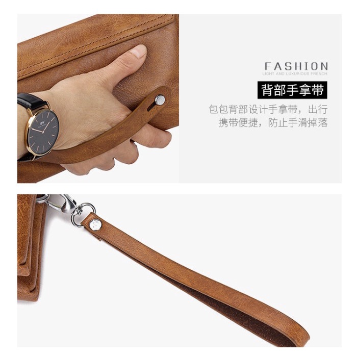 Clutch Kulit Pria Tas Tangan Pria Handbag Dompet Kulit Jeep Mura