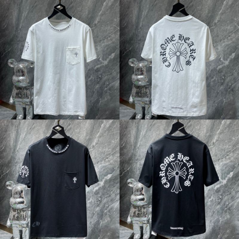 Chrome Hearts Mascot Logo Mirror Tshirt Import Baju Kaos Unisex