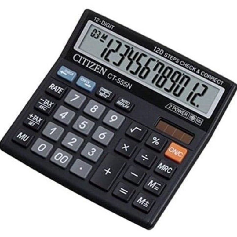 

Hot Sale.. 0Kalkulator Besar Dagang Citizen CT-555N / CT 555 C / Tax Calculator / Mark Up Calculation 86