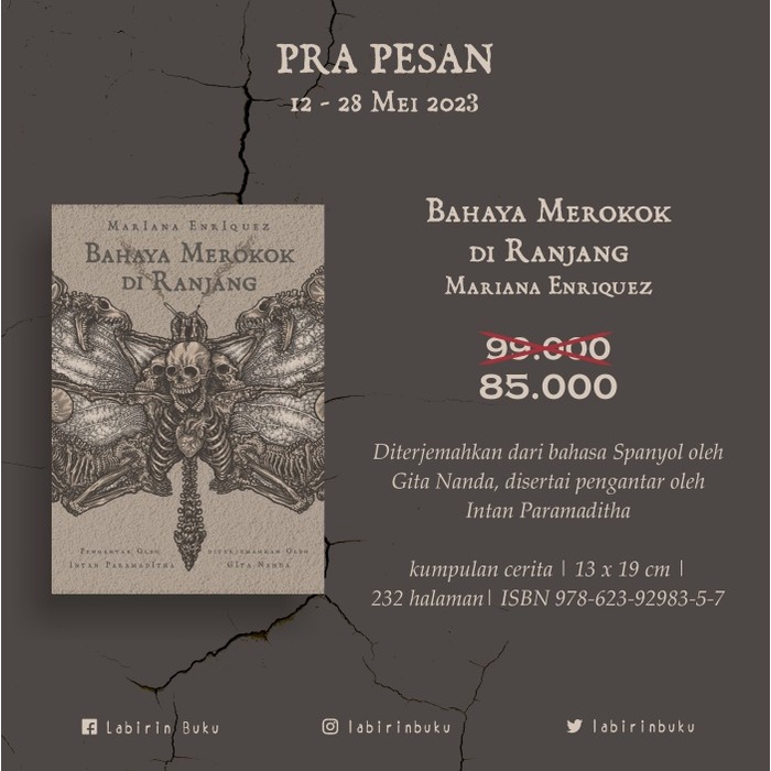 MUST HAVE PATJARMERAH - BAHAYA MEROKOK DI RANJANG - MARIANA ENRIQUEZ - LABIRIN TERBARU