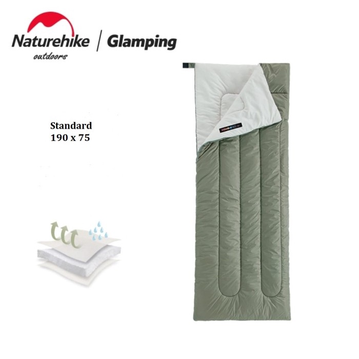 Terlaris Sleeping Bag Cotton H150 Envelope Ultralight Nh19S015-D Naturehike