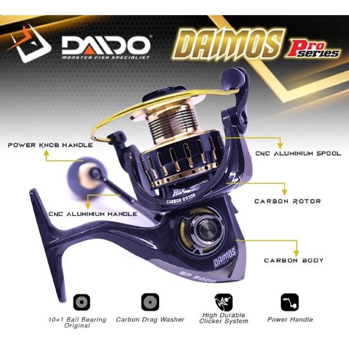 Reel Daido Daimos Pro series Silver and Gold