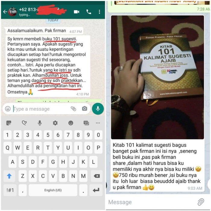 HOT SALE BUKU 101 KALIMAT SUGESTI AJAIB TERLARIS